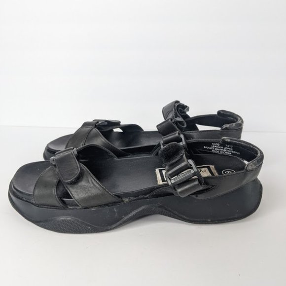 Zodiac Womens Black Adjustable Strap Sport Sandals - Picture 3 of 6